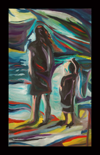 Song of the Sea from the 2009 Sons of the Son Series Maine by D. Loren Champlin abstract expressionist oil painting