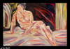 Waiting for the moment by Maine artist champlin abstract expressionist figurative portrait nude